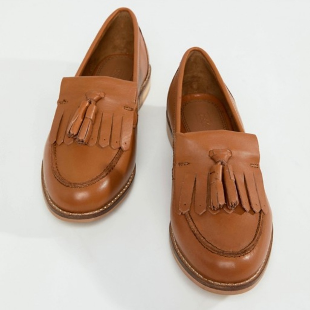 ASOS MAXWELL Leather Loafers Size 4 - Picture 1 of 6